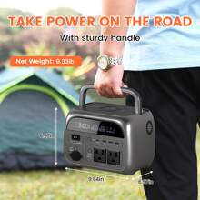 UAPOW AP300 Portable Power Station 230Wh LiFePO4 Battery - Solar Generator With 600W AC Output For Home Use Camping Travel RVs Emergencies Suitable For Outdoor Play, Gifts For Family, Friends, Birthday, Christmas, Winter, New Year
