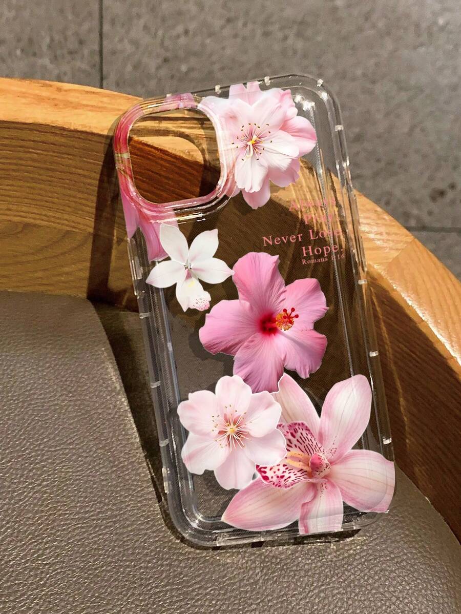 Vivid Floral Print Clear Case Compatible With IPhone 16/11/12/13/14/15/15pro/15 Plus/15 Promax/7plus/8plus/X/Xs Max/Xr/11pro/12pro/13pro/14pro/12mini/13mini/11promax/12promax/13promax/14promax/14plus/6/6s/6plus/7/8/16Pro/16plus/16promax/Se&Compatible With Samsung Galaxy/A54/A14/A12/A13/A15/A32/A33/A24/A52S/S20/S21/S22/S23/S24/S23Plus/S24ultra/S25 - Multicolor - View 1
