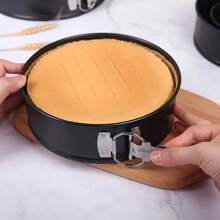 3pcs/1pc Round Cake Baking Mold, Lockable Cake Mold, Baking Tool, Removable Bottom Cake Mold Set,