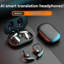 SENBOWE Écouteurs traducteurs intelligents, compatible avec 144 langues, inclut une IA pour les questions-réponses, audio haute définition, facilitant une communication fluide, idéal pour les voyages et les loisirs lors des voyages internationaux