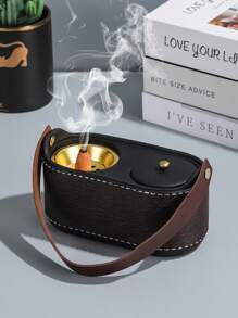 One Incense Burner And Aroma Diffuser Made Of Resin, Featuring A Simple Design With An Integrated Structure Combining An Incense Burner And A Spice Container. It Is Suitable For Home Decoration, Bedrooms, Living Rooms (As A Centerpiece Decoration), Offices Gifts Birthday Graduation
