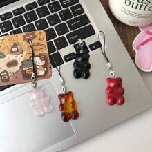 Soft Gummy Bear Phone Strap Pendant, Minimalist & Multi-Functional