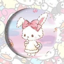 Sanrio 1 pièce Insigne à bulles des personnages Sanrio, broche dessin animé en alliage d'étain de 5,8 cm, accessoire