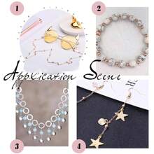 550pcs 3-10mm Gold Color Jewelry Making Kit Box Set Makina Seedbeads Kit For DlY Cra Bracelels Necklace Plated Plaslic