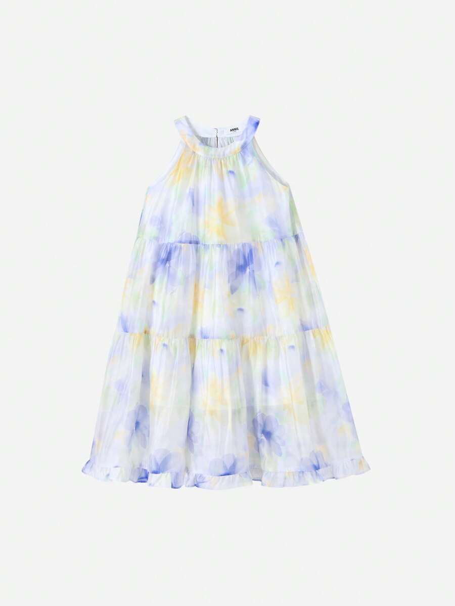 Annil Children's CuHK Sleeveless Dress For Girls In The Summer - Purple - View 1