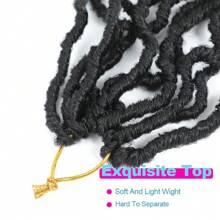 36 Inch New Faux Locs Crochet Braids Hair Super Long Goddess Locs Crochet Hair Curly Wavy Soft Locs Braiding Hair For Women