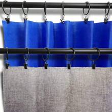 44 Pieces Of Curtain Ring Straps With Clips, Curtain Hanging Rings, Metal Curtain Hook Clips. Available In Two Sizes: Inner Diameter Of 1.3 Inches (Approximately 3.2 Cm) And Inner Diameter Of 0.98 Inches (Approximately 2.5 Cm). Suitable For Curtain Rods With A Maximum Diameter Of 1 Inch (Approximately 25.4 Cm). Can Be Used To Hang Curtains, Bows, Hats, And More. - Electrophoresis Black - View 9