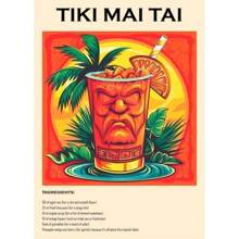 1 件老式鸡尾酒饮料 Negroni Mojito 海报复古 Aperol Spritz 帆布印刷品墙壁艺术酒吧厨房无框架 - 彩色 - 查看 37