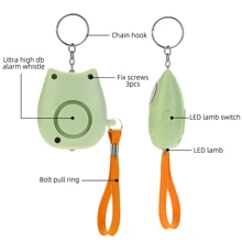 Mini alarme personnelle aigle, alarme sonore et lumineuse avec éclairage d'urgence, design compact et mignon, alarme haute puissance de 130 dB, convient pour les femmes seules, les personnes âgées vivant seules, le jogging, la randonnée