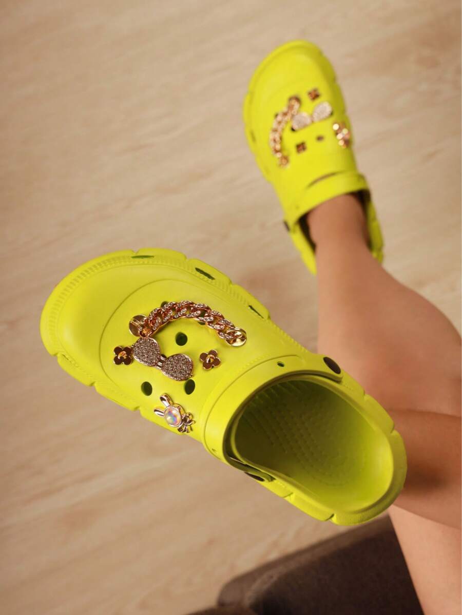 Sandalias de plataforma para dama, resistentes, antideslizantes, con suela gruesa para uso en interiores y exteriores. - Negro - Ver 1