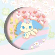 Sanrio 1 pièce Insigne à bulles des personnages Sanrio, broche dessin animé en alliage d'étain de 5,8 cm, accessoire