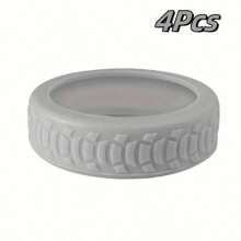 4pcs Silicone Luggage Wheel Covers, Protective Suitcase Wheel Shield, Shock Absorbing Quiet Wheel Accessories Universal