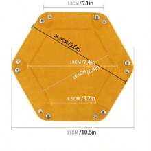 1 件六角形天鹅绒布骰子托盘可折叠收纳盒 PU 皮革和天鹅绒垫双面加厚办公用品收纳工具托盘配件皮革骰子塔干果桌面收纳盒 - 彩色 - 查看 8