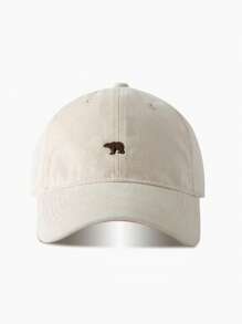 1pc Casual Fashion Versatile Hat Small Face Shield Sun Hat Cute Bear Baseball Cap - One Size - View 5