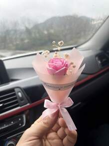 معطر هواء سيارة بشكل باقة ورد صغيرة، قطعة واحدة