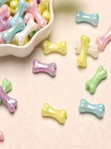 10 piezas Accesorios de colgantes con cuentas con forma de hueso, un elegante y versátil regalo para el Día de la Madre