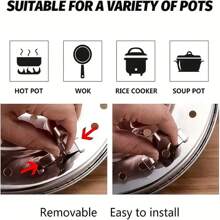 Stainless Steel Steaming Rack, Universal Round Steamer Inserts, Suitable For Pressure Cooker, Kitchen Steaming Plate Holder, Comes With Unheated Rack Accessories, Fit For Home Kitchen Utensils - Silver - View 6