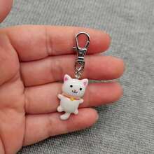 20pcs Cute Cat Keychain Set For Men & Women, Cartoon Animal Resin Animal Accessory, Key Ring With Lobster Clasp, Decorative Birthday Gift Keychain, Suitable For Bags & Car Keys (Random Color) Car Accessories Bag Charm School Animal Goth Y2k Christmas