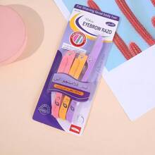 1 Set Consists Of Three Foldable Eyebrow Trimmers. They Are Colorful And To Use, Making Them Suitable For Beginners To Practice Eyebrow Trimming.