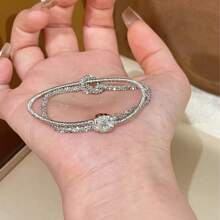 1 pièce Bracelet enroulé en soie populaire, conception haut de gamme pour femmes, bracelet empilable doux
