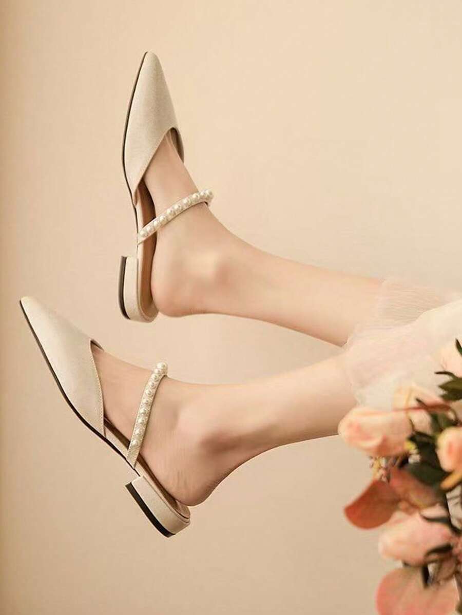 Women's Elegant Fashion White Pointed Toe Lace-Up High Heel Sandals, Suitable For Wedding, Party, Holiday, And Casual Daily Wear