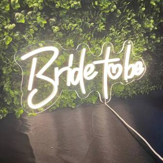 Bride LED Neon Sign, USB Powered, 9 Modes Switch Control, With Wall Mountable Accessories, Suitable For Bridal Shower, Engagement, Wedding Decor