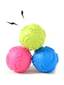 1/3PCS Natural Latex Rubber Squeaky Ball Dog Lover And Dog Mom Love Toy - (Claw Ball) Small To Medium Dog Lover And Dog Mom Loves & Puppy |, Cute Puppy Paw, Fetch & Chew Safe Play Toy | Reduce Separation Anxiety