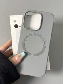 Liquid Silicone Phone Case Compatible With IPhone 17 Pro Max, 17 Pro, 17 Air, 17, 16, 15, 14, 13, 12, 11 Pro Max, 15 Plus, Supports Magnetic Wireless Charging, Provides All-Round Protection. - Grey - View 6