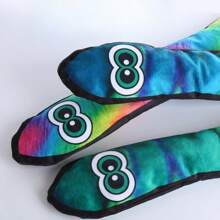 Kissen mit großen Augen und buntem Hunde-Motiv für Hundeliebhaber und Hundemütter, sowie Plüsch-Schlange/Kobra, Knirschspielzeug, beißfest, Geschenke für Hunde- und Katzenliebhaber sowie Hunde- und Katzenmütter