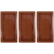 1/2/3pcs Thick Chocolate Bar Silicone Mould, Heat Resistant Non-Stick Chocolate, Candy, Mousse, Cake Decoration Baking Mould, DIY Handmade Soap, Candle, Epoxy Resin Crafts