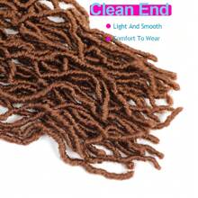 36 Inch New Faux Locs Crochet Braids Hair Super Long Goddess Locs Crochet Hair Curly Wavy Soft Locs Braiding Hair For Women