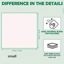 1 件装超细纤维无纺布玻璃抛光布，适用于玻璃器皿、镜头、眼镜、相机、珠宝、窗户和餐具 - 无损清洁干毛巾