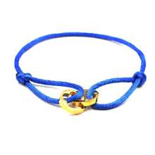 1pc Stainless Steel Double-Loop Braided Lucky Bracelet Suitable For Daily Decoration