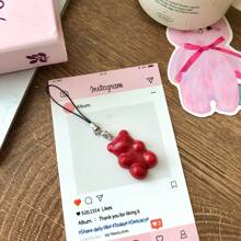 Soft Gummy Bear Phone Strap Pendant, Minimalist & Multi-Functional
