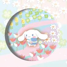 Sanrio 1 pièce Insigne à bulles des personnages Sanrio, broche dessin animé en alliage d'étain de 5,8 cm, accessoire