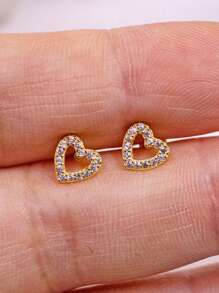 1 peça Brincos de cartilagem tragus de coração, joias labret, parte traseira plana, brincos de cartilagem helix, joias de piercing para mulheres, rosca interna, 8 mm, presente feminino para o dia dos namorados