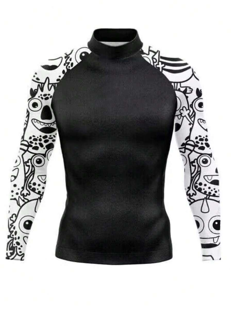 Men Swimsuit Swimming T-Shirt Beach Protection Swimwear Rash Guard Summers Long Sleeve Surfing Diving Swimsuit Surf Rashguard