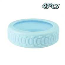 4pcs Silicone Luggage Wheel Covers, Protective Suitcase Wheel Shield, Shock Absorbing Quiet Wheel Accessories Universal