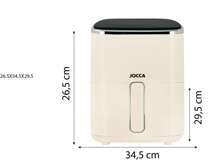 Jocca Air Fryer 5L - Cozinha saudável e sem óleo com display LED, 7 programas automáticos, início retardado e função de desligamento automático - Aço inoxidável, 1400 W, temperatura ajustável de 80 a 200 ° C, exclusivo online