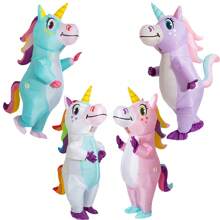Bunter aufblasbarer Einhorn Kostüm für Erwachsene, Halloween Party Outfit