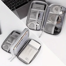 1pc Handheld Data Cable Organizer Bag, Earphones, Charger, Power Cord, Power Bank, Digital Accessories, Travel Earphone Case