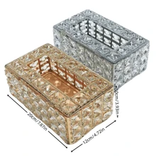 Luxury Home Paper Towel Holder, Sparkling Crystal Paper Towel Box, Bathroom/Desktop Decorative Tissue Container