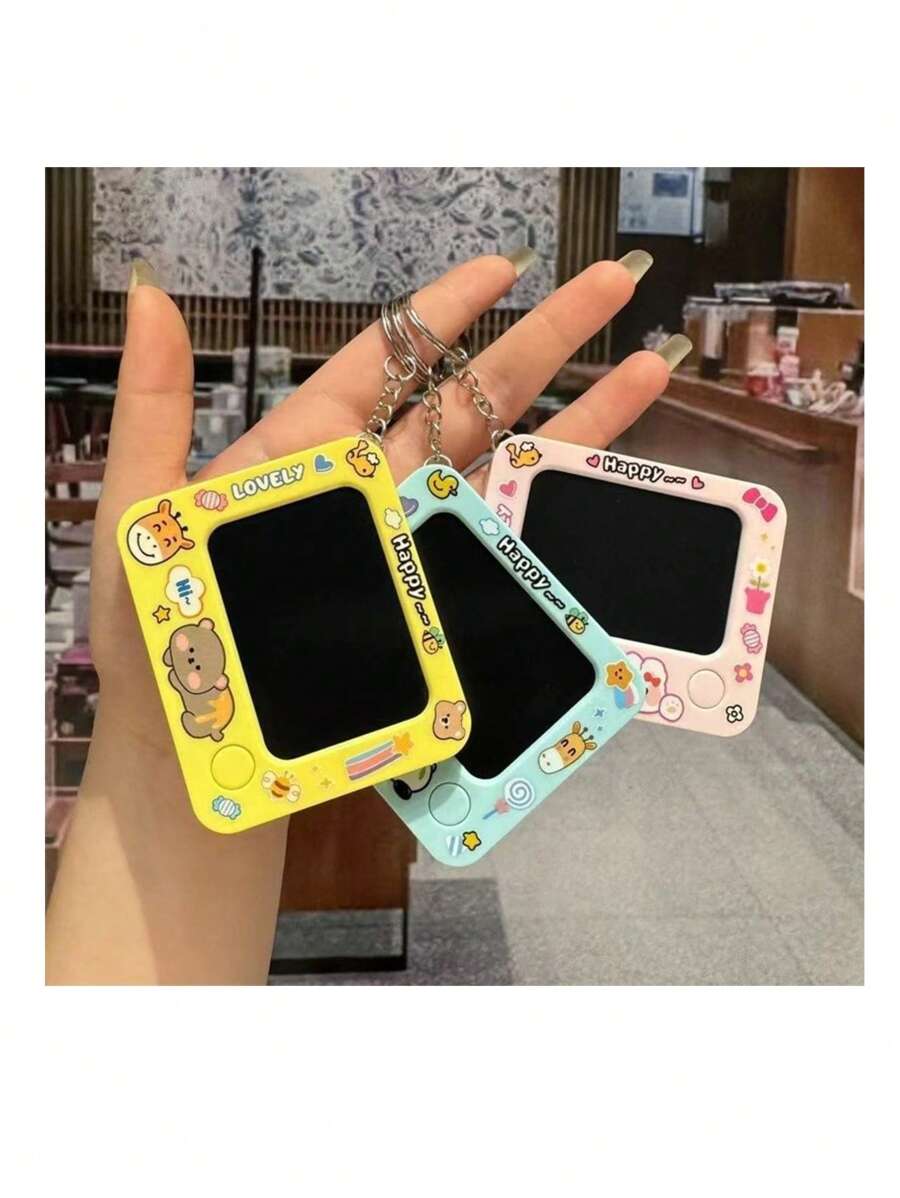 1PC Creative Mini Graffiti Board Keychain Pendant Car Accessories Bag Charm Backpack For School Cute Goth Y2k Halloween Accessories Teachers Day Christmas Gift Ideas Bag Lanyards With Id Holder Car Accessories Bag Charms