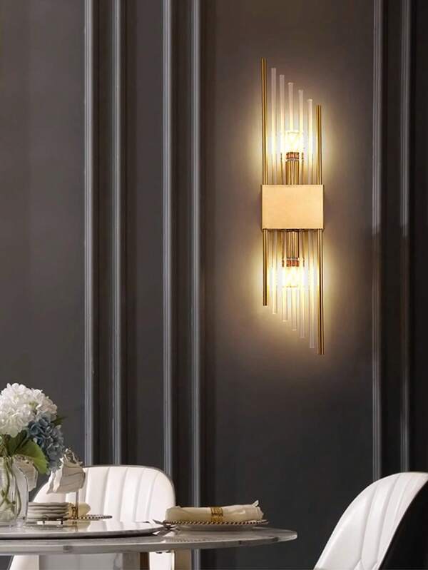 1PC/2pcs Modern Gold Crystal Wall Light With Stainless Steel Body For Decorating Bedrooms, Corridors, Restaurants, Offices, With G9 Light Source, LED Modern Outdoor Wall Lights