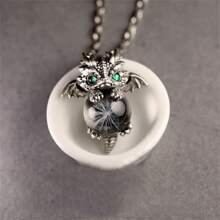 1pc Vintage Silver Chinese Blue Dragon Pendant Necklace, Cute Small Dragon Choker Necklace, Hiphop Jewelry Gift