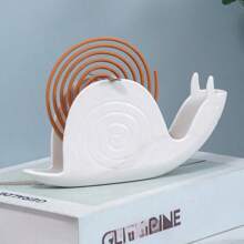 Supporto per spirali antizanzare creativo per uso domestico, bruciatore di incenso a forma di lumaca in materiale ABS ritardante di fiamma, elegante, per esterno, supporto per spirali antizanzare alla citronella per tavolo decorativo, patio, scatola per spirali antizanzare a forma di lumaca ignifuga e antiustione in acciaio inossidabile, supporto universale per spirali antizanzare e incenso di legno di sandalo, piatto raccoglicenere