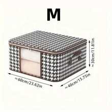 1/3 件超大防水棉被收纳袋 - 厚实可折叠织物收纳袋，用于衣服和毯子，防潮拉链，无纺布超大收纳袋，带可视窗口