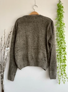 Women's Blouse Cacharrel Modal Sweater With Elastic - Dark Green - View 2