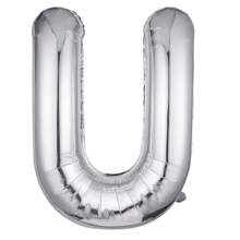 16 英寸银色/金色字母和数字气球铝箔氦气银色/金色字母派对气球字母和数字气球铝箔适用于生日婚礼周年派对装饰 - 銀色 - 查看 29