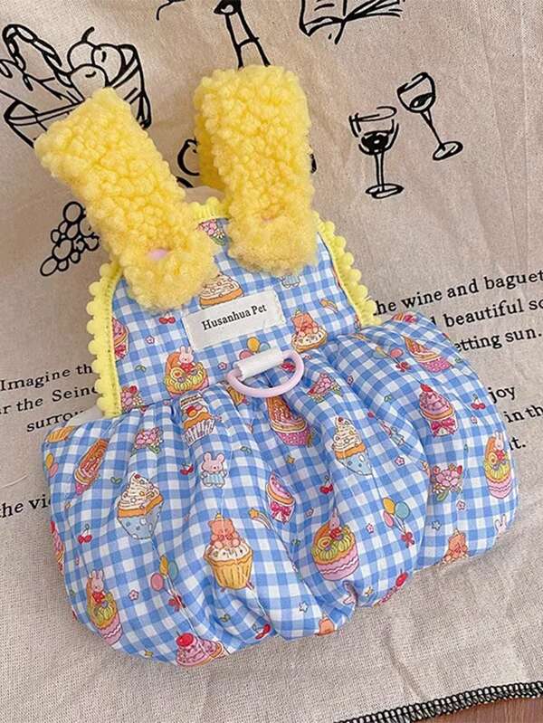 1pc Cute Pet Cat Dog Bear Cake Dress, Suitable For Casual, Party And Gathering